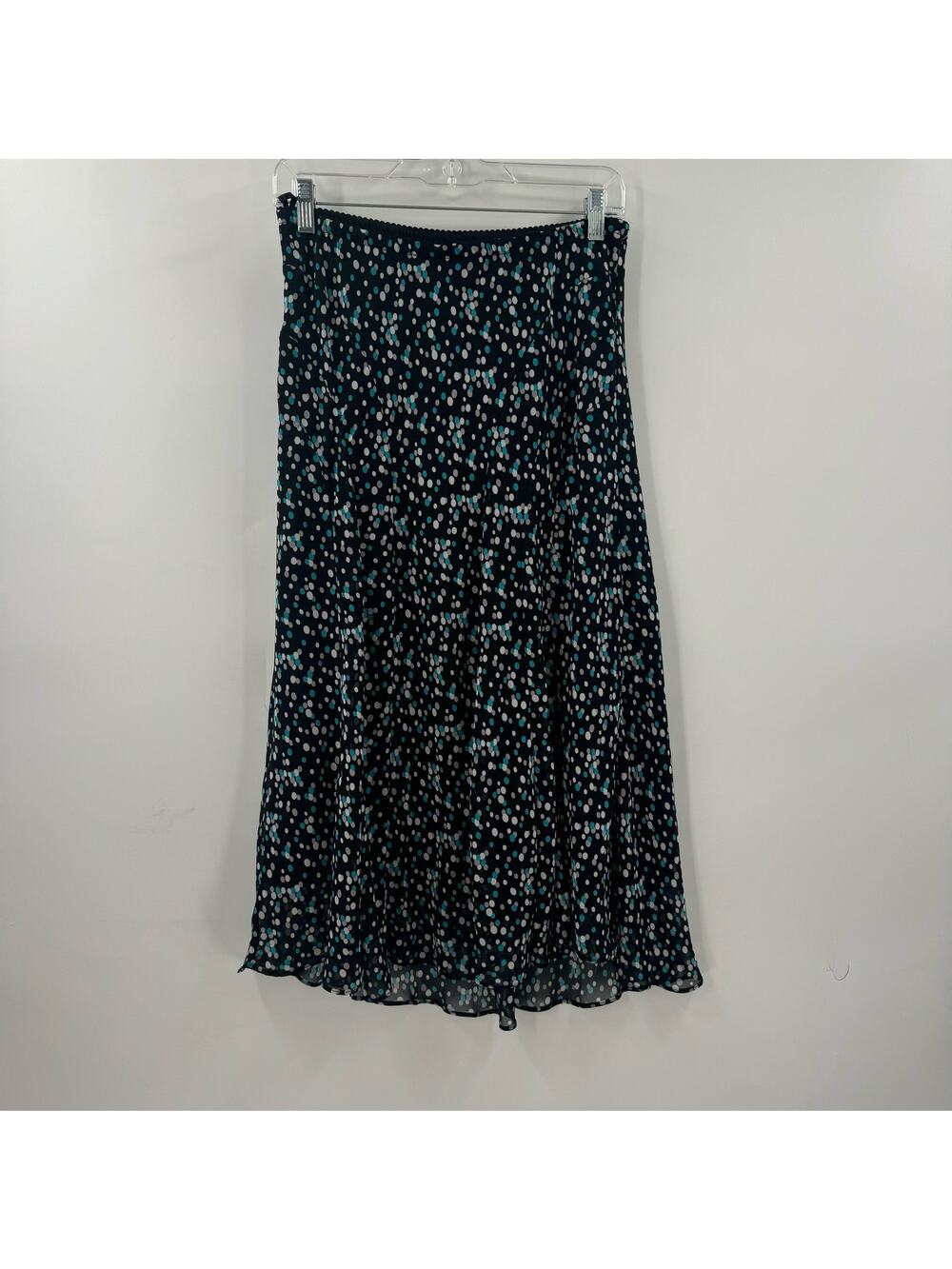 Y2K Blue polka dot midi skirt